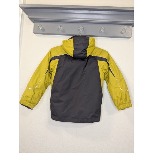 REI Boys 3-In-1 Jacket With Removable Zip Out Fleece Liner Size XS 6/7 Yellow - Picture 5 of 13